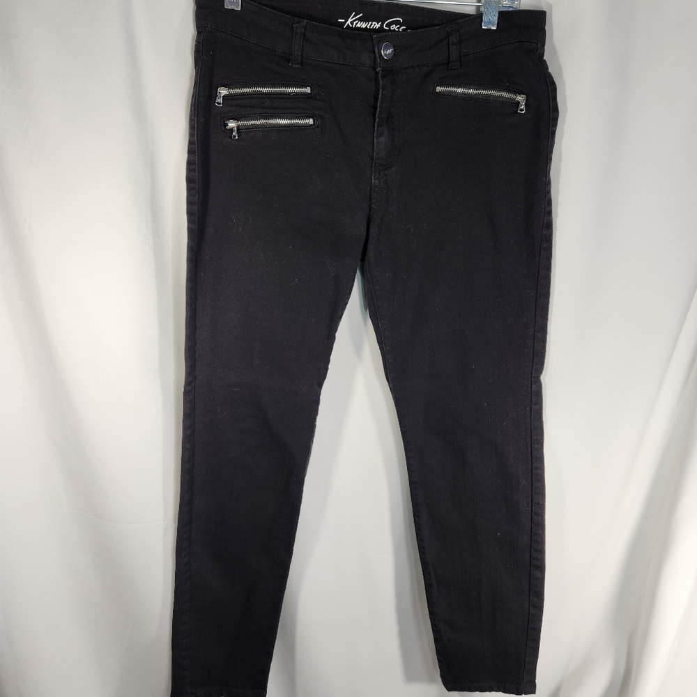 Kenneth Cole New York Black Zipper Accent Jeans Size 29